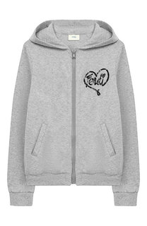 Хлопковый кардиган на молнии с капюшоном Fendi