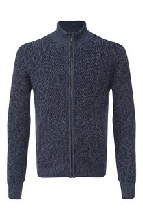 Шерстяной кардиган на молнии с воротником-стойкой Canali