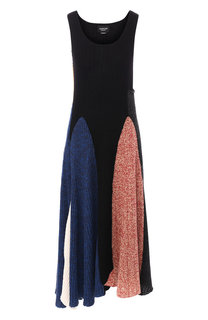 Платье-миди из смеси шерсти и хлопка CALVIN KLEIN 205W39NYC