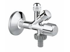 Угловой вентиль GROHE комбинированный 1/2″-3/8″ для подключения смесителей, хром (22035000)