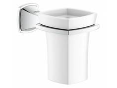 Стакан для зубных щеток Керамический, с держателем GROHE Grandera, хром (40626000)