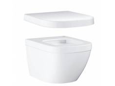 Подвесной безободковый компактный унитаз GROHE Euro Ceramic с сиденьем с микролифтом (NW0028)