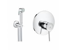 Готовый комплект для гигиенического душа GROHE BauClassic: встраиваемый смеситель, гигиенический набор, хром