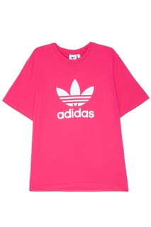Розовая свободная футболка Adidas