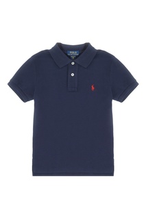 Синее хлопковое поло Ralph Lauren Kids