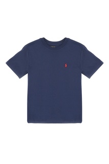 Синяя футболка с логотипом Ralph Lauren Kids