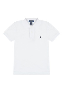 Белое поло с логотипом Ralph Lauren Kids