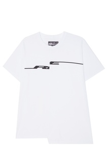 Белая футболка с принтом Reconstruct Collective
