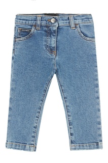 Голубые джинсы из хлопка Dolce&Gabbana Children