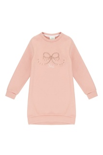 Розовое платье с аппликацией Fendi Kids