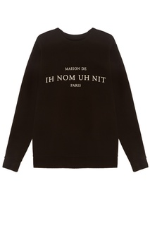 Черный свитшот с надписью Ih Nom Uh Nit