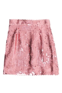 Розовая юбка с пайетками Dolce&Gabbana Children