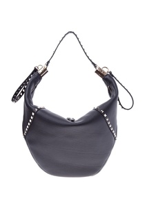 Черная кожаная сумка Garavani Rockstud Valentino