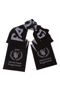 Черный шерстяной шарф World Food Programme Balenciaga