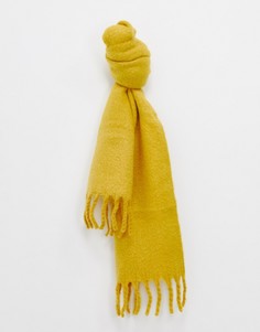 Желто-коричневый oversize-шарф Miss Selfridge - Желтый