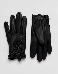 Автомобильные перчатки с оборками Alice Hannah - Черный