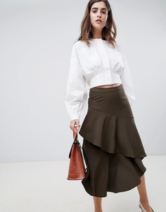 Асимметричная юбка миди Gestuz Vermine - Черный