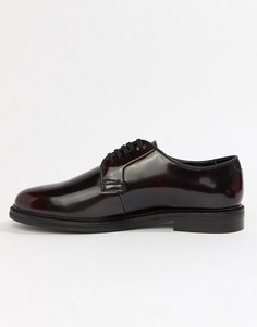 Блестящие бордовые туфли на шнуровке WALK London Darcy - Красный