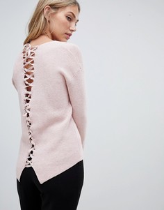 Розовый джемпер со шнуровкой на спине Forever New - Розовый