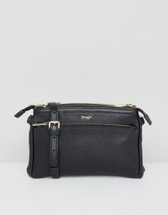 Кожаная сумка через плечо с двумя карманами Paul Costelloe - Черный