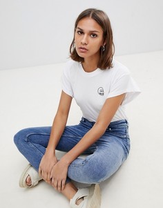 Футболка с логотипом Cheap Monday Skull Screen - Белый
