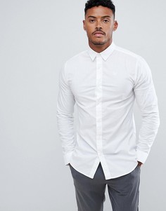 Белая узкая рубашка с длинными рукавами SikSilk - Белый