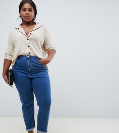 Узкие джинсы в винтажном стиле с завышенной талией ASOS DESIGN Curve Farleigh - Синий