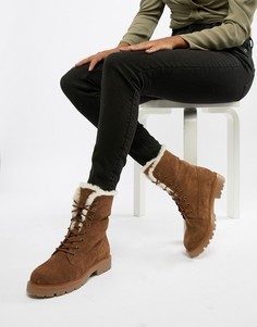 Замшевые походные ботинки на шнуровке ASOS DESIGN Apex - Рыжий