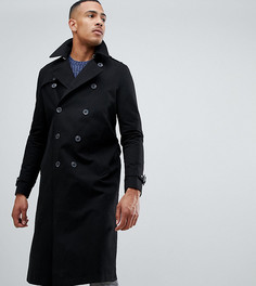Черный удлиненный водонепроницаемый тренч с поясом ASOS DESIGN Tall - Черный