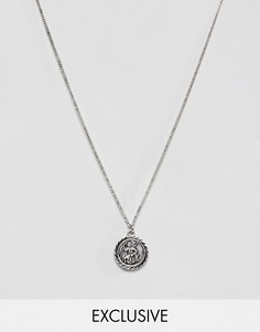 Ожерелье с подвеской Святой Христофор Reclaimed Vintage Inspired - Серебряный
