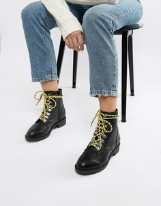 Походные ботинки с контрастной шнуровкой New Look - Черный