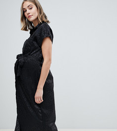 Платье миди со звериным принтом New Look Maternity - Черный