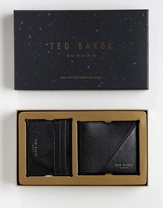 Подарочный набор с бумажником и визитницей Ted Baker Piaza - Черный