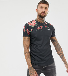 Обтягивающая футболка с цветочным принтом Mauvais - Черный