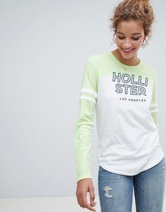 Лонгслив с логотипом Hollister - Белый