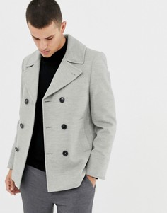 Светло-серое пальто Burton Menswear - Серый