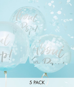 Синие воздушные шары с надписью Baby Shower Ginger Ray - Мульти