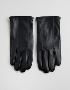 Черные кожаные перчатки Barneys - Черный Barneys Originals