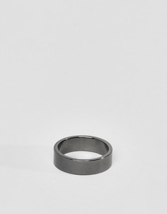 Темно-серое кольцо DesignB эксклюзивно для ASOS - Серебряный