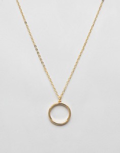Ожерелье с круглой подвеской DesignB - Золотой