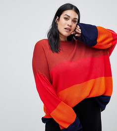 Свободный джемпер в полоску Rokoko Plus - Мульти