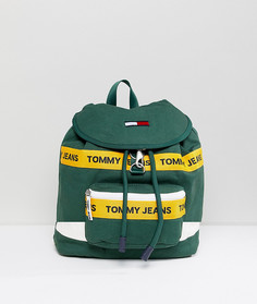 Темно-зеленый парусиновый рюкзак Tommy Jeans heritage - Зеленый