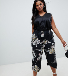 Узкие брюки с цветочным принтом AX Paris Plus - Мульти