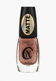 Лак для ногтей Chatte Noire MATTE перламутр №843 светло-коричневый с золотым перламутром 15 мл