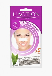 Патчи для носа LAction Laction для очищения пор с экстрактом чайного дерева, 5 шт.