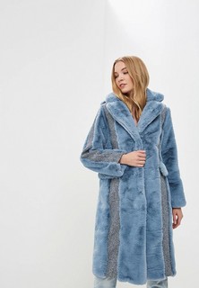 Шуба LOST INK FAUX FUR PANEL HERRINGBONE COAT