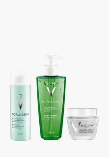 Набор для ухода за лицом Vichy глиняная маска 15 мл + гель 200 мл