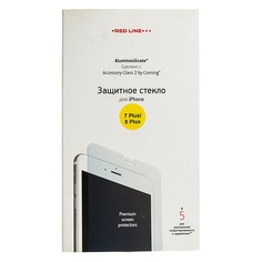 Защитное стекло для экрана REDLINE для Apple iPhone 7 Plus/8 Plus, прозрачная, 1 шт [ут000007950]