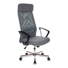 Кресло руководителя БЮРОКРАТ T-995HOME, на колесиках, сетка/ткань, серый [t-995home/grey]