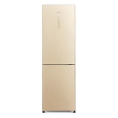 Холодильник HITACHI R-BG410 PU6X GBE, двухкамерный, бежевый стекло